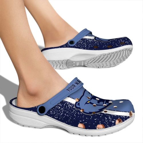 customized memphis grizzlies vertical stripes clog fashion forward