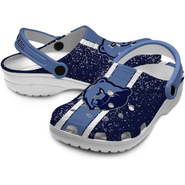 customized memphis grizzlies vertical stripes clog high quality