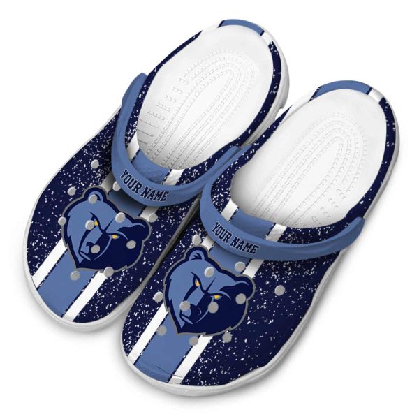 customized memphis grizzlies vertical stripes clog latest model