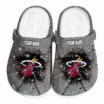 customized miami heat cracked ground texture clog best selling