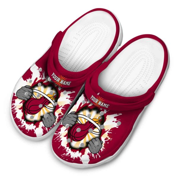 customized miami heat gripping hand clog latest model