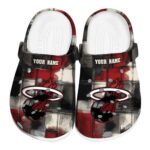 customized miami heat plaid fusion clog best selling