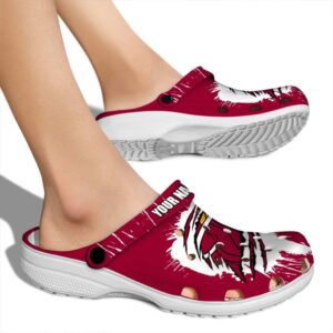 customized miami heat splash motif background clog fashion forward