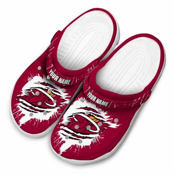 customized miami heat splash motif background clog latest model