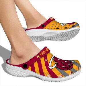 customized miami heat star spangled graphic clog fashion forward