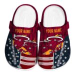 customized miami heat star spangled side pattern clog best selling