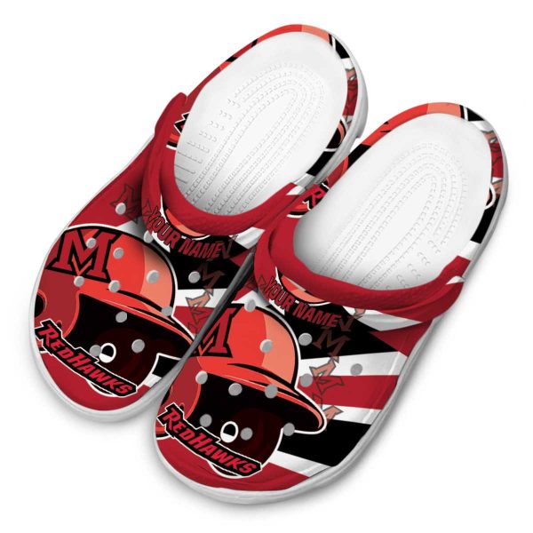 customized miami redhawks baseball helmet clog latest model