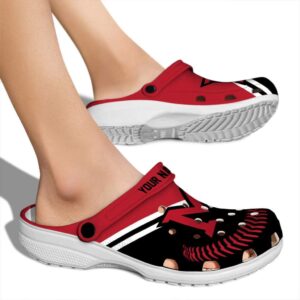 customized miami redhawks baseball motif clog fashion forward