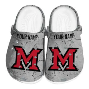 customized miami redhawks cracked texture clog best selling