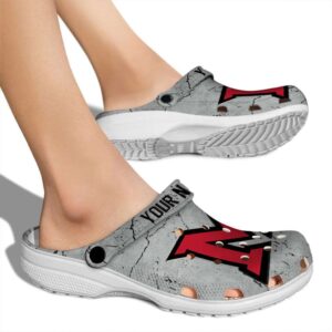customized miami redhawks cracked texture clog fashion forward