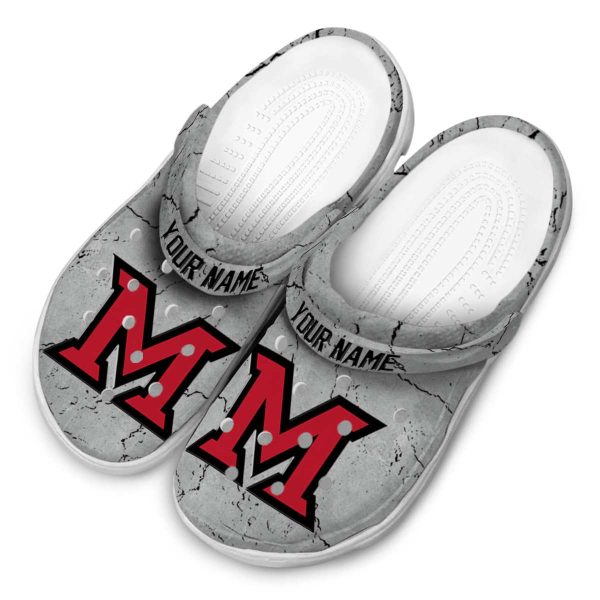 customized miami redhawks cracked texture clog latest model