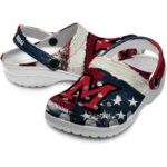 customized miami redhawks patriotic stripes clog best selling