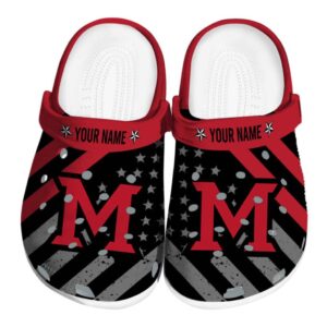 customized miami redhawks star spangled graphic clog best selling