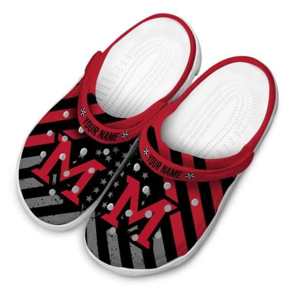 customized miami redhawks star spangled graphic clog latest model