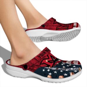 customized miami redhawks star spangled side pattern clog fashion forward