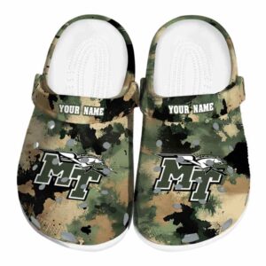 customized middle tennessee blue raiders camouflage craze clog best selling
