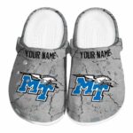 customized middle tennessee blue raiders cracked texture clog best selling