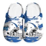 customized middle tennessee blue raiders football helmet clog best selling
