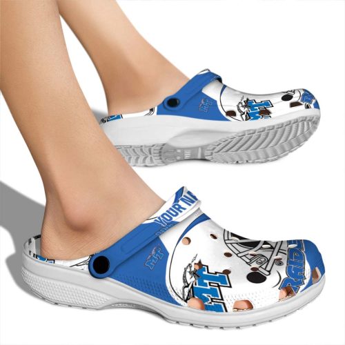 customized middle tennessee blue raiders football helmet clog fashion forward