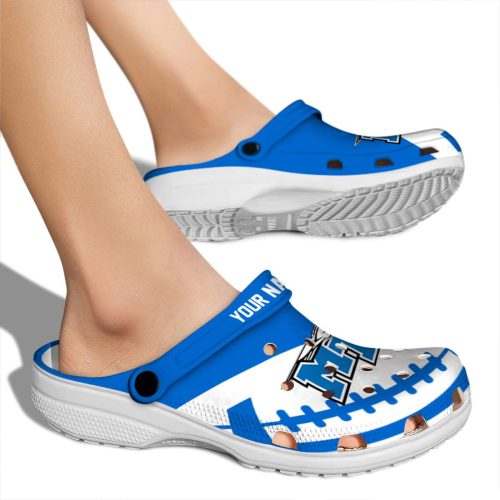 customized middle tennessee blue raiders football motif clog fashion forward