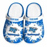 customized middle tennessee blue raiders splash art clog best selling