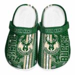 customized milwaukee bucks contrasting stripes clog best selling