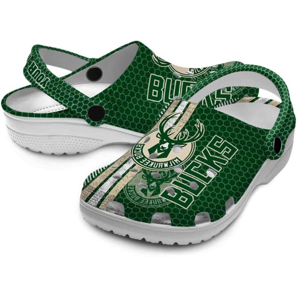 customized milwaukee bucks contrasting stripes clog high quality
