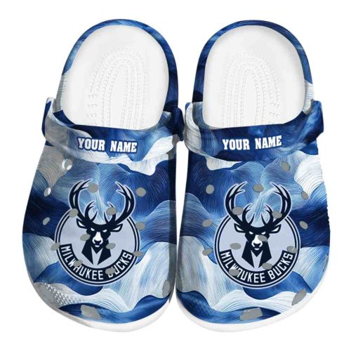 customized milwaukee bucks ocean waves clog best selling