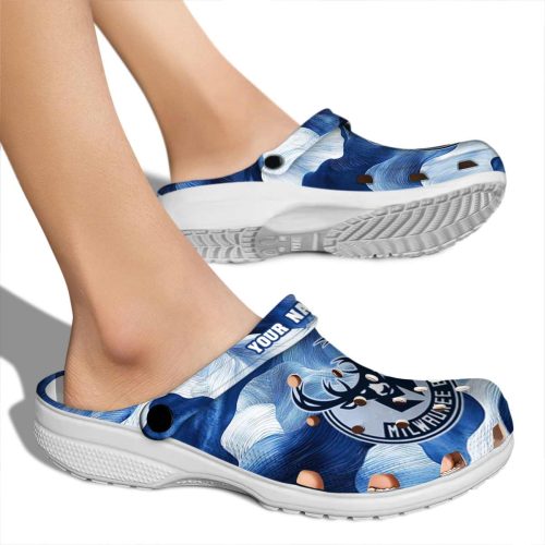 customized milwaukee bucks ocean waves clog fashion forward