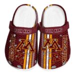 customized minnesota golden gophers contrasting stripes clog best selling