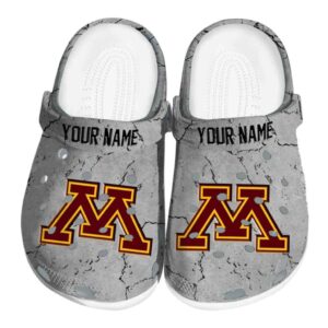 customized minnesota golden gophers cracked texture clog best selling