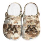 customized minnesota golden gophers desert camo clog best selling