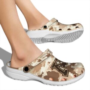 customized minnesota golden gophers desert camo clog fashion forward