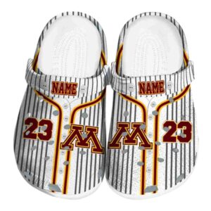 customized minnesota golden gophers pinstripe pattern clog best selling