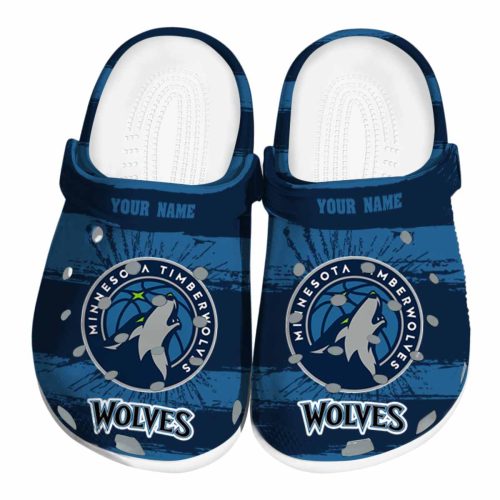 customized minnesota timberwolves paint splatter graphics clog best selling