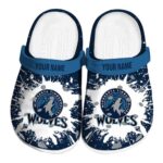 customized minnesota timberwolves splash art clog best selling