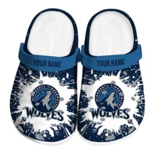 customized minnesota timberwolves splash art clog best selling