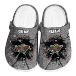 customized minnesota wild cracked ground texture clog best selling