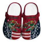 customized minnesota wild star spangled side pattern clog best selling