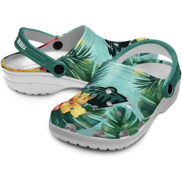 customized minnesota wild tropical vibes clog high quality
