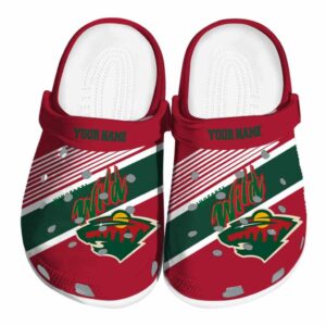 customized minnesota wild vibrant dual tone clog best selling