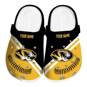 customized missouri tigers baseball motif clog best selling