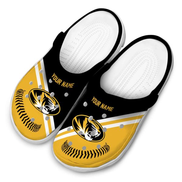 customized missouri tigers baseball motif clog latest model