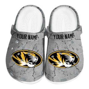 customized missouri tigers cracked texture clog best selling