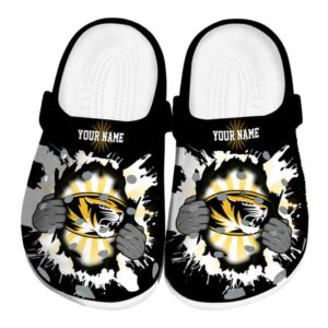customized missouri tigers gripping hand clog best selling