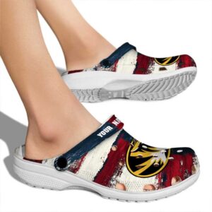 customized missouri tigers patriotic stripes clog fashion forward