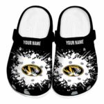 customized missouri tigers splatter background clog best selling