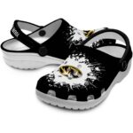 customized missouri tigers splatter background clog best selling