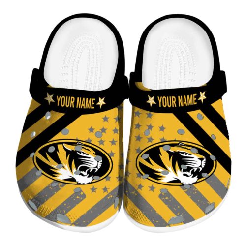 customized missouri tigers star spangled graphic clog best selling