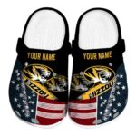 customized missouri tigers star spangled side pattern clog best selling
